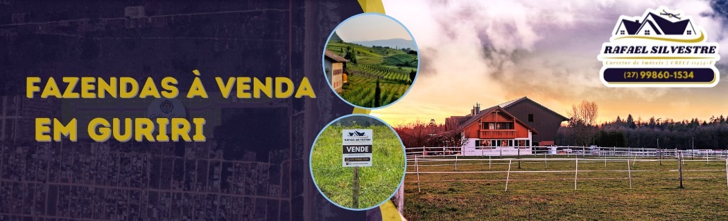 página com fazendas a venda em Guriri corretor Rafael Silvestre