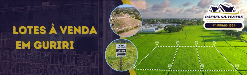 Página com lotes a venda em Guriri corretor Rafael Silvestre