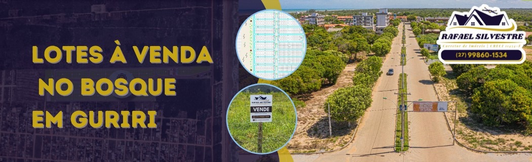 página com lotes no Bosque a venda em Guriri corretor Rafael Silvestre