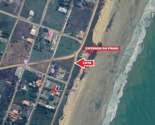 Mapa aéreo mapa Lote à venda em Costa Dourada