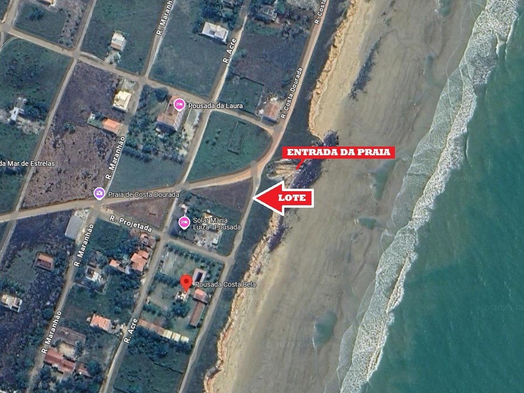 Mapa aéreo mapa Lote à venda em Costa Dourada