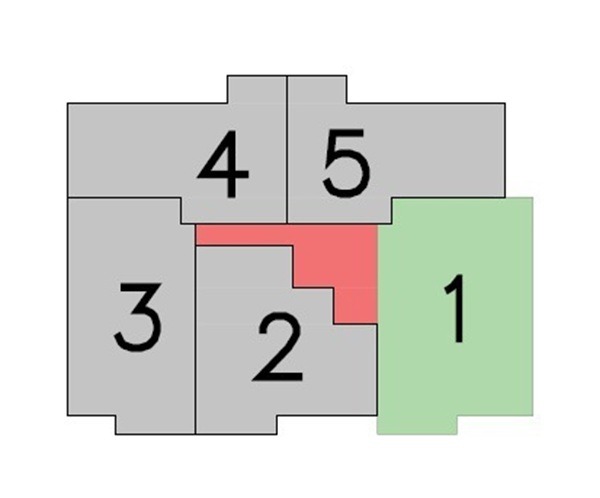 Posição dos aptos Ilha Dourada