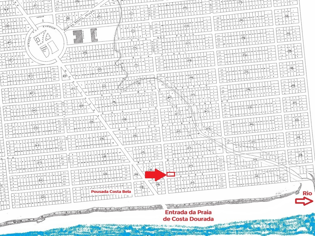 Mapa Costa Dourada - Lote 1 quadra 144 costa dourada